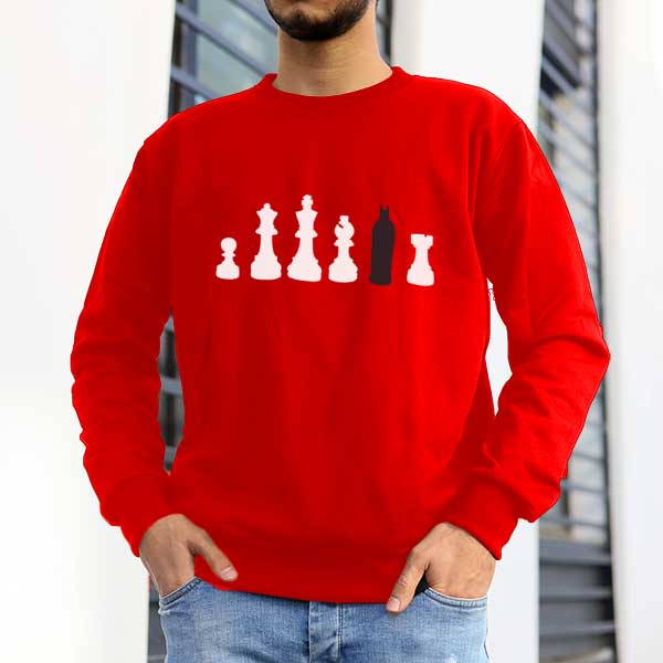 پلیور شطرنج با طرح بتمن قرمز