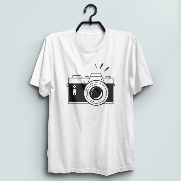 pzood.com_29166258324636 تیشرت سفید دوربین عکاسی - تصویر 1