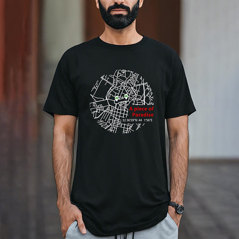 pzood.com_29172126218562 تیشرت مشکی قطعه ای از بهشت امام حسین - تصویر 1