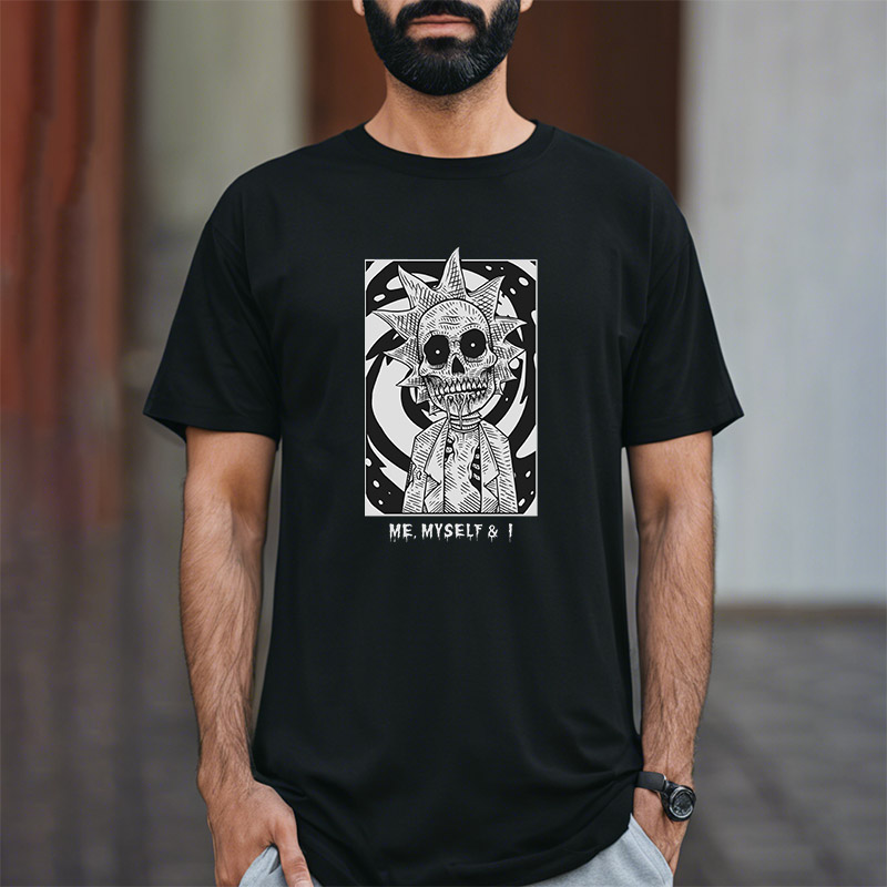 pzood.com_29172245175756 تیشرت طرح اسکلت ریک - تصویر 1
