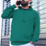 هودی ساده سبز یشمی تو کرک