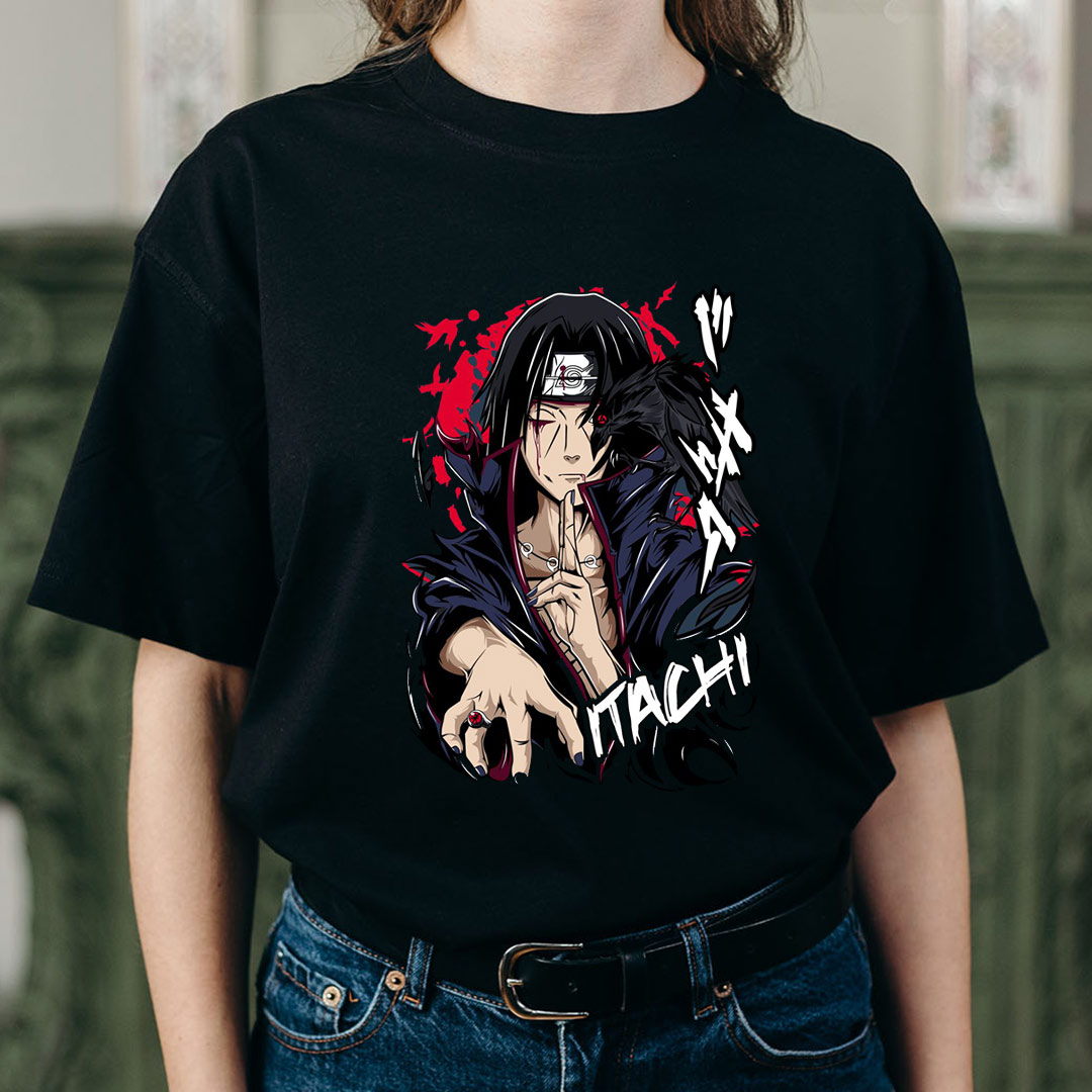 pzood.com_29173836250794 تیشرت انیمه ایتاچی Itachi Raven - تصویر 1