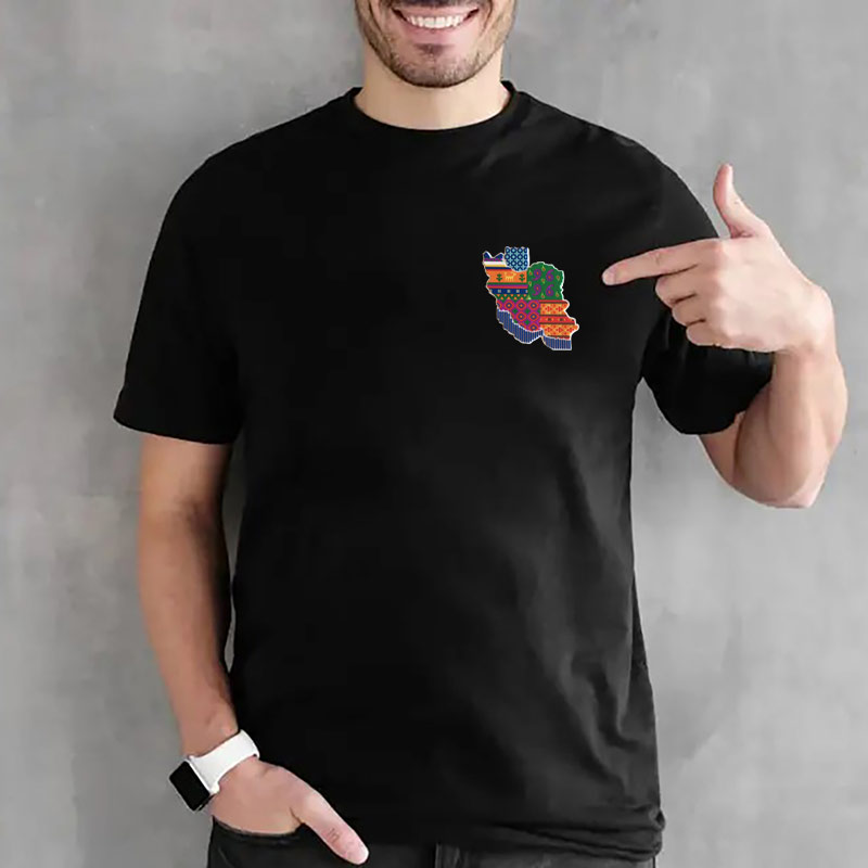 pzood.com_29174295025760 تیشرت نقشه ایران با طرح فرش - تصویر 1